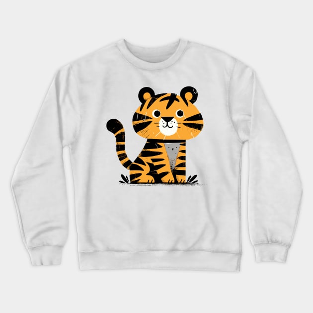 Cute little tiger Crewneck Sweatshirt by Evgmerk